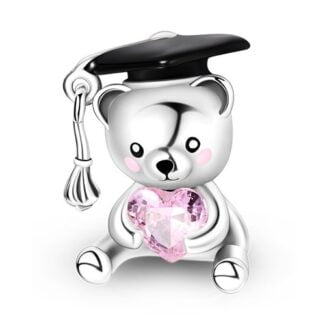 Charms do bransoletki Srebro 925 Miś Absolwent