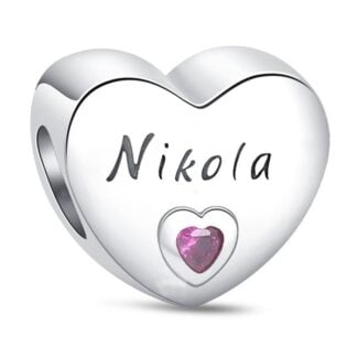 Charms do bransoletki Srebro 925 Imię Nikola