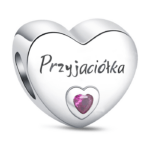 Charms do bransoletki Srebro 925 Przyjaciółka
