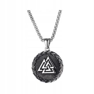 Naszyjnik Wisiorek męski Nordycki Symbol Valknut