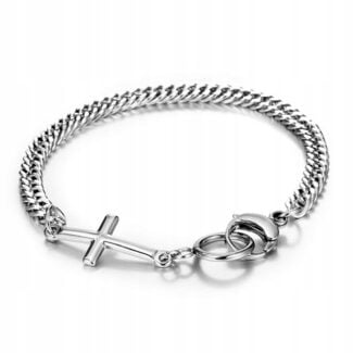 Bransoletka męska pancerka krzyż