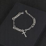 Bransoletka męska pancerka krzyż