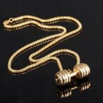 Naszyjnik męski Hantel Złoty