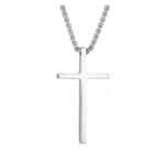 Naszyjnik męski Krzyż Katolicki Srebrny