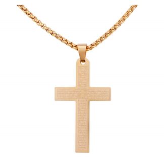 Naszyjnik męski Krzyż Katolicki Złoty