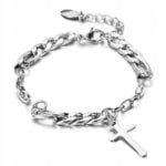 Bransoletka męska pancerka krzyż