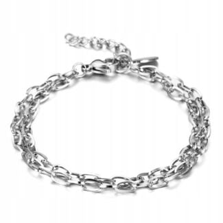 Bransoletka męska pancerka podwójna