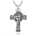 Naszyjnik męski Krzyż Jezus Chrystus
