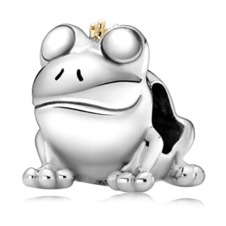 Charms do bransoletki Srebro 925 Żaba z Koroną