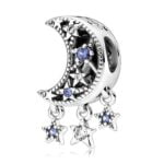 Charms do bransoletki Srebro 925 Księżyc i Gwiazdy Charms do bransoletki Srebro 925 Księżyc i Gwiazdy