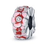 Charms do bransoletki Srebro 925 Kwiatki