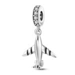 Charms do bransoletki Srebro 925 Samolot