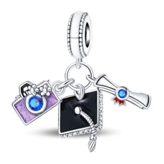 Charms do bransoletki Srebro 925 Zakończenie Edukacji