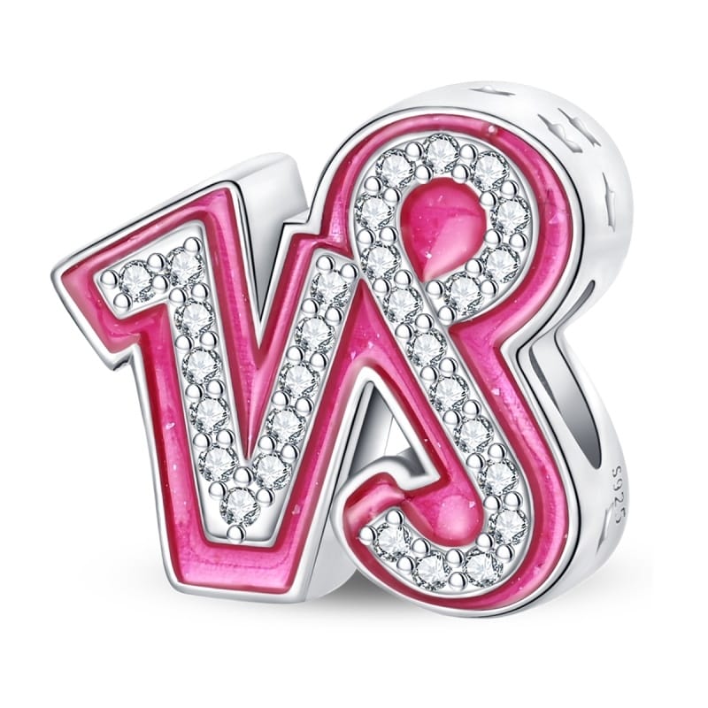 Charms do bransoletki Srebro 925 Różowy Znak Zodiaku Koziorożec Charms do bransoletki Srebro 925 Różowy Znak Zodiaku Koziorożec