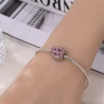 Charms do bransoletki Srebro 925 Różowy Znak Zodiaku Rak Charms do bransoletki Srebro 925 Różowy Znak Zodiaku Rak