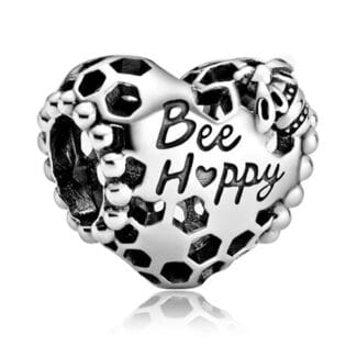 Charms do bransoletki Srebro 925 Serce Bee Happy Charms do bransoletki Srebro 925 Serce Bee Happy