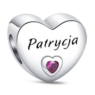 Charms do bransoletki Srebro 925 Imię Patrycja