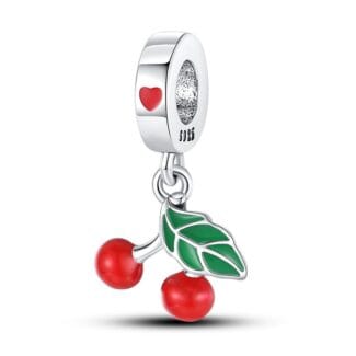 Charms do bransoletki Srebro 925 Wiśnie