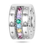 Charms do bransoletki Srebro 925 Klips Separator Bloker Gwiazdki