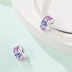 Charms do bransoletki Srebro 925 Klips Separator Bloker Kwiaty