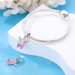 Charms do bransoletki Srebro 925 Baletki Różowe Charms do bransoletki Srebro 925 Baletki Różowe