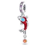 Charms do bransoletki Srebro 925 Ryba Karp Koi Charms do bransoletki Srebro 925 Ryba Karp Koi