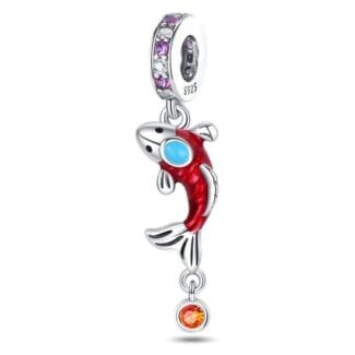 Charms do bransoletki Srebro 925 Ryba Karp Koi