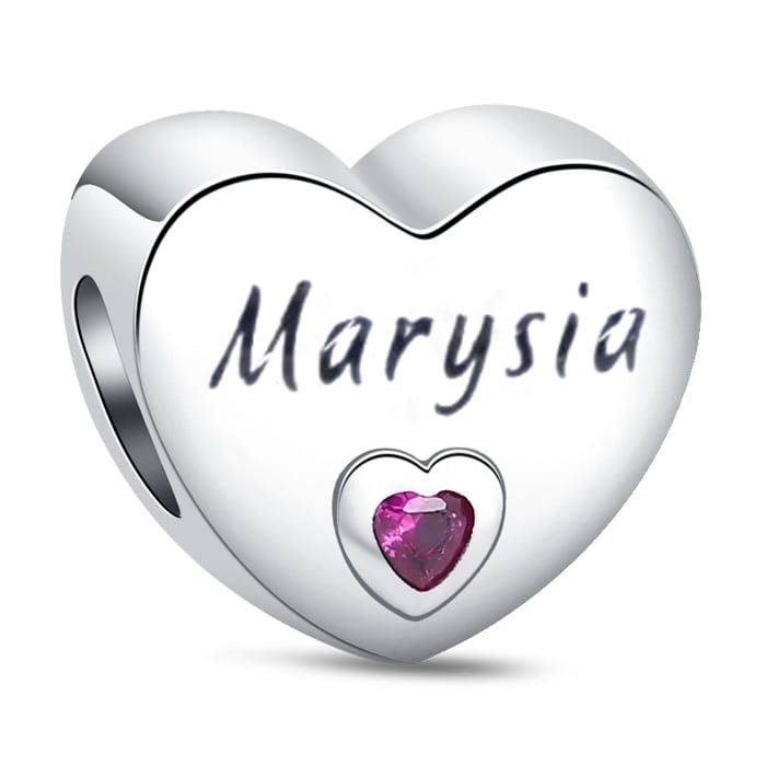 Charms do bransoletki Srebro 925 Imię Marysia Maria Charms do bransoletki Srebro 925 Imię Marysia Maria