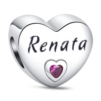 Charms do bransoletki Srebro 925 Imię Renata