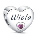 Charms do bransoletki Srebro 925 Imię Wiola Wioletta