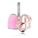 Charms do bransoletki Srebro 925 Rodzinne Serce