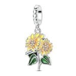 Charms do bransoletki Srebro 925 Słoneczniki