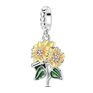 Charms do bransoletki Srebro 925 Słoneczniki
