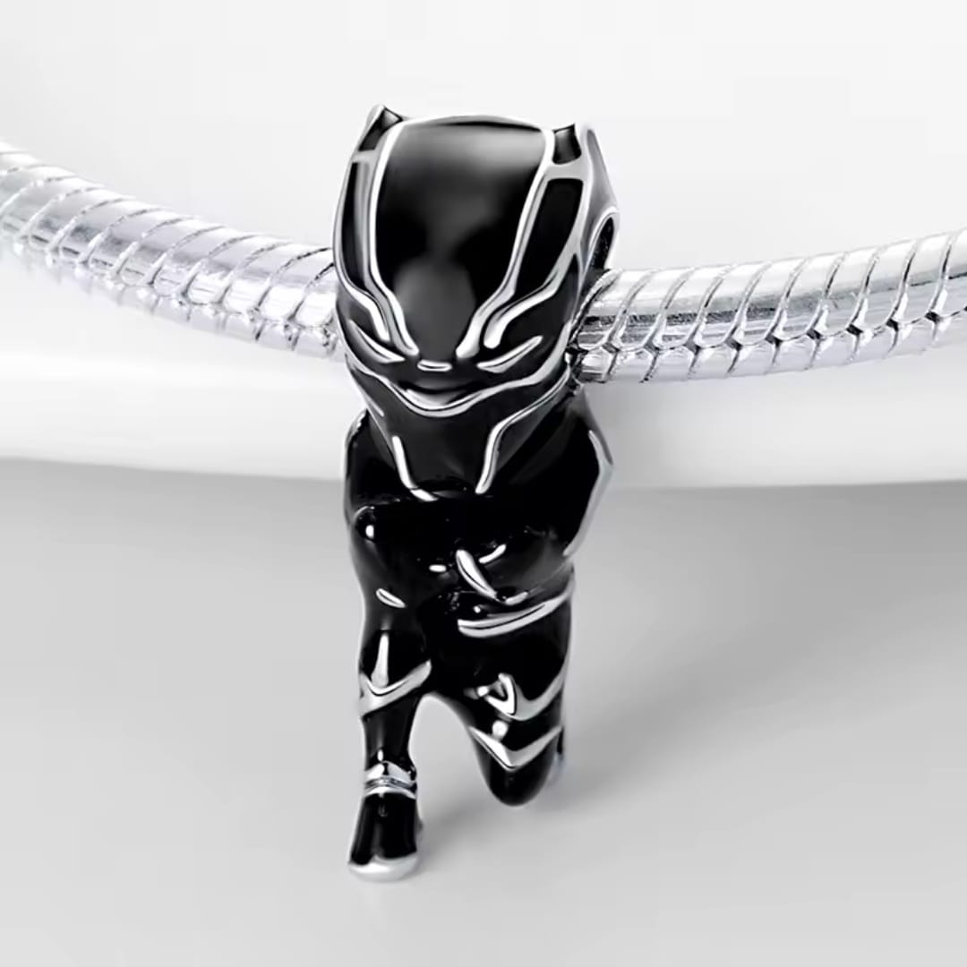 Charms do bransoletki Srebro 925 Marvel Czarna Pantera Avengers Charms do bransoletki Srebro 925 Marvel Czarna Pantera Avengers