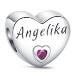 Charms do bransoletki Srebro 925 Imię Angelika Charms do bransoletki Srebro 925 Imię Angelika