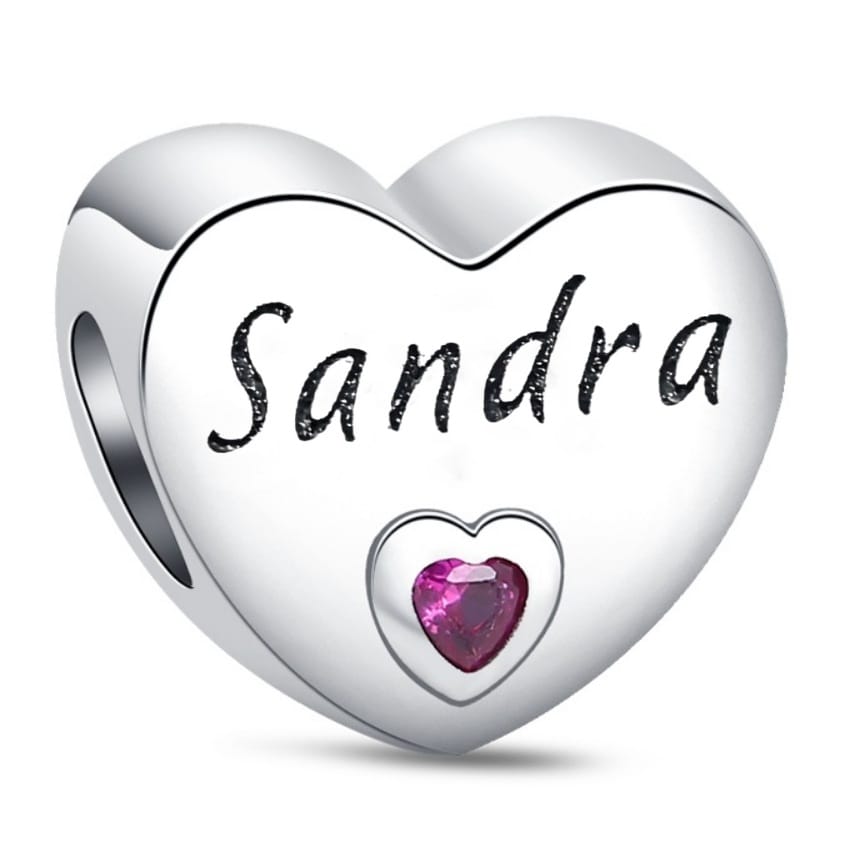 Charms do bransoletki Srebro 925 Imię Sandra Charms do bransoletki Srebro 925 Imię Sandra