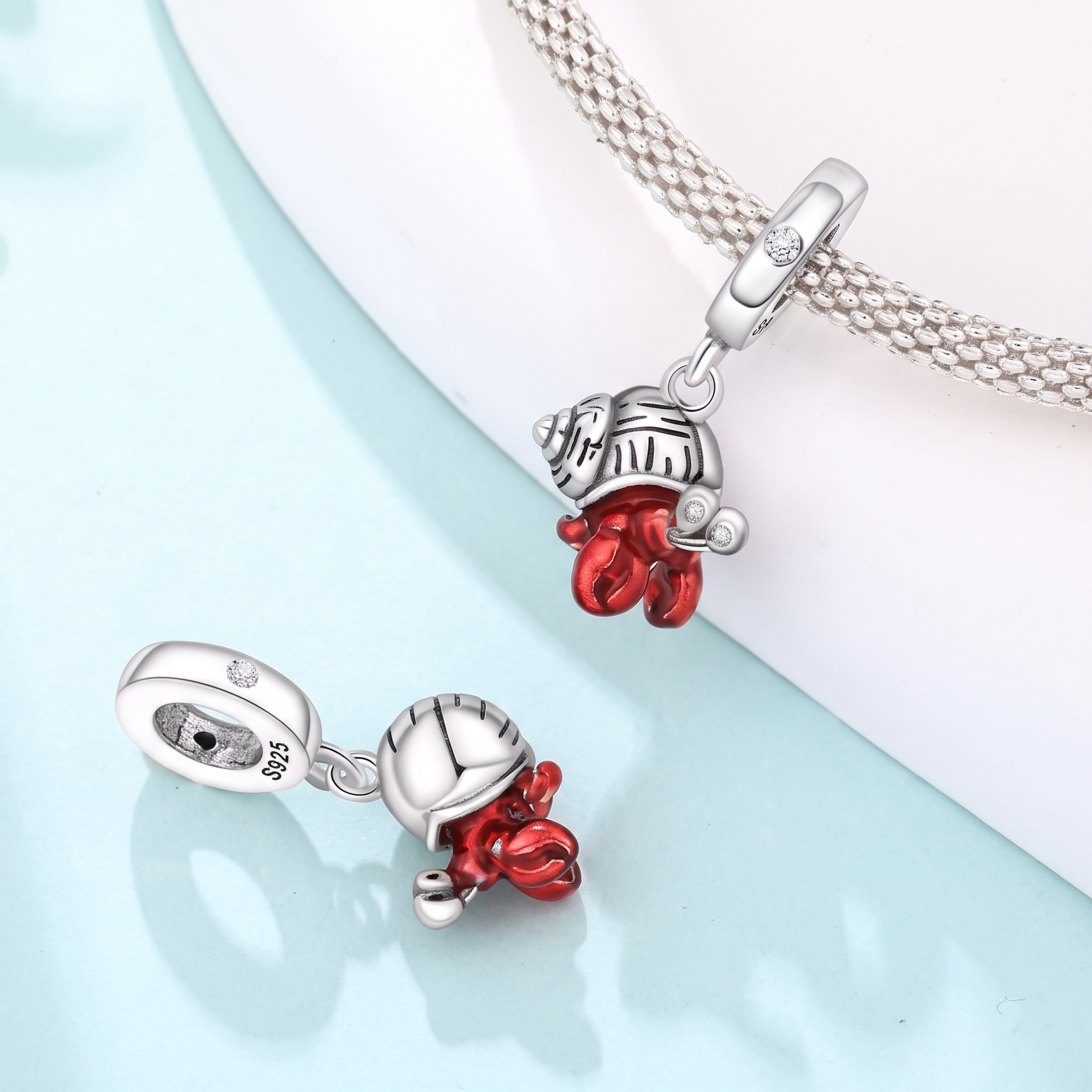 Charms do bransoletki Srebro 925 Krab Pustelnik ze Spiralną Muszlą Charms do bransoletki Srebro 925 Krab Pustelnik ze Spiralną Muszlą